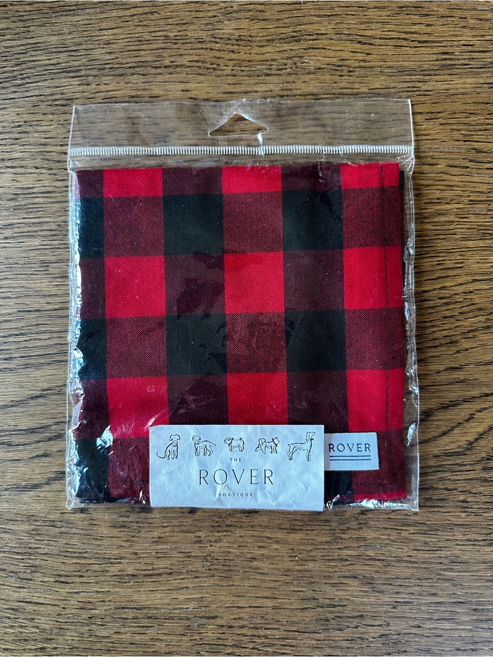 The Rover Boutique Red & Black Buffalo Plaid Bandana